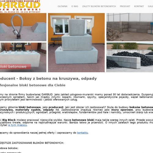 Zasieki betonowe na kruszywo