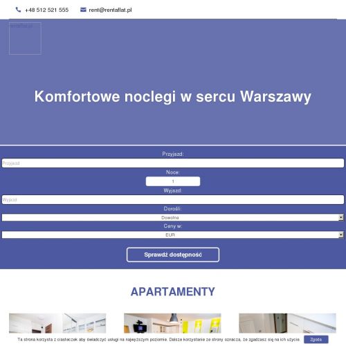 Warszawa - apartamenty wynajem z psem