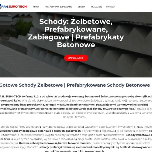 Schody z betonu mrozoodpornego