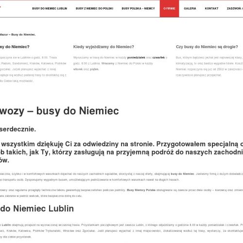 Lublin - przewoźnik polska niemcy
