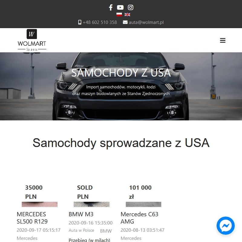 Samochody powypadkowe usa