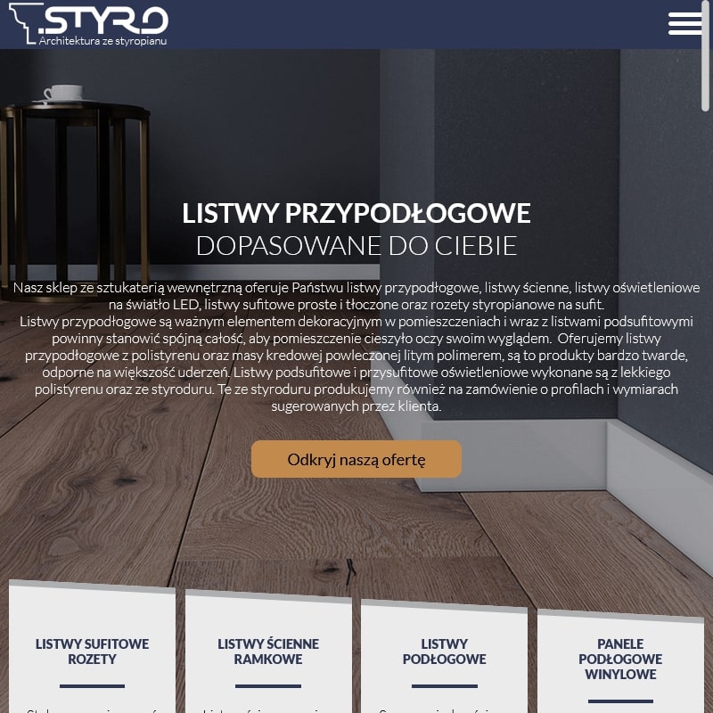 Listwy styropianowe pod sufit