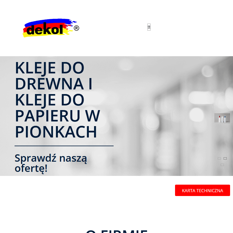 Kleje wodne do papieru producent