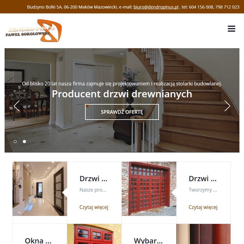 Ostrołęka - drzwi wewnętrzne drewniane