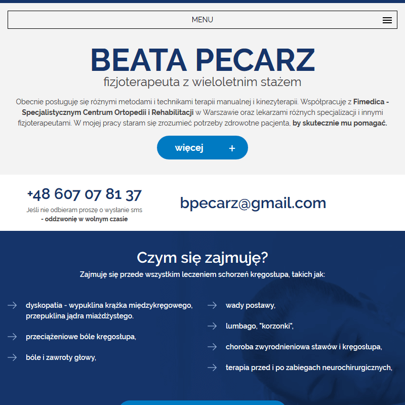 Rehabilitacja kręgosłupa lędźwiowego warszawa