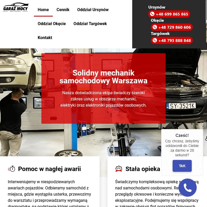 Mechanik samochodowy ursynów