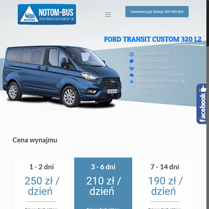 Krotoszyn - wynajem busów 9 osobowych