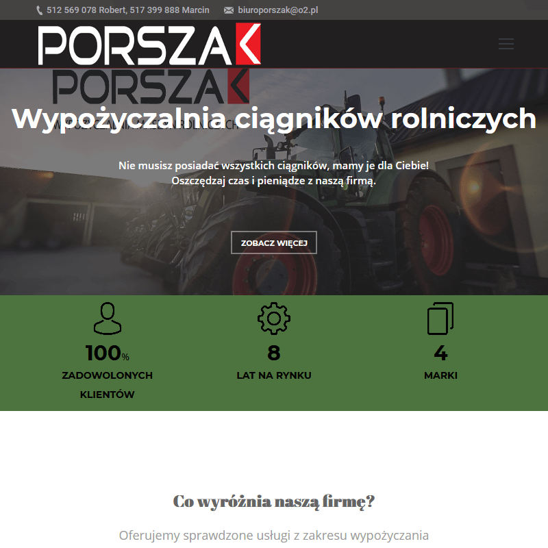 Wynajem ciągników rolniczych