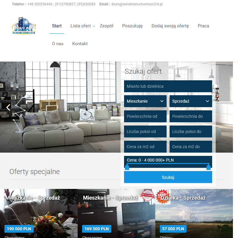 Nieruchomości wynajem w Choszcznie